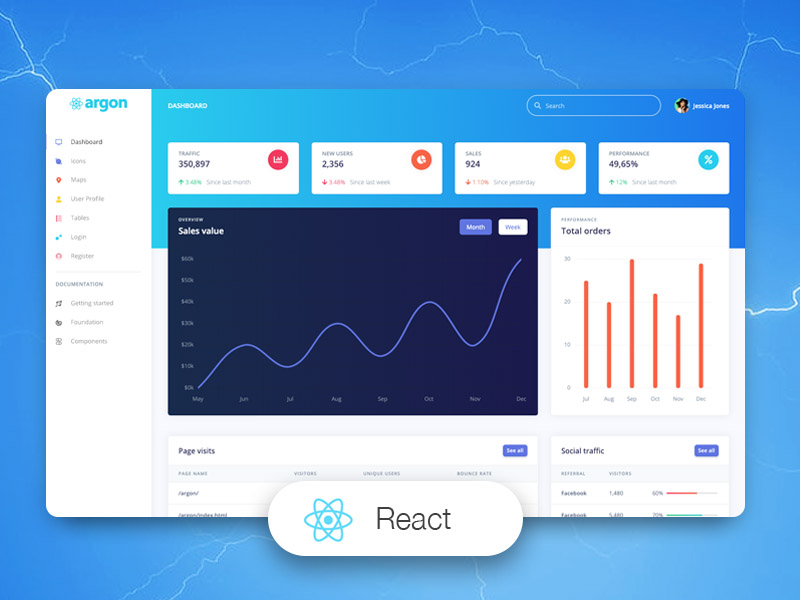 react